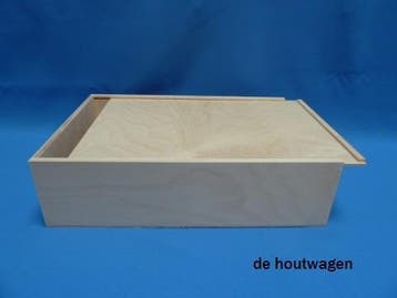 kist met schuifdeksel 37 x 25 x 10 cm., Minder dan 50 cm, Nieuw, Minder dan 50 cm, Ophalen of Verzenden
