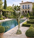 Beeld, XXL Bronze Mercury - 193 cm - Brons