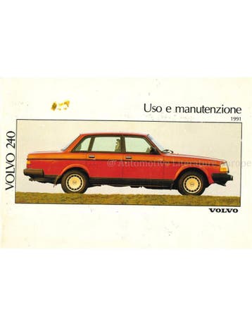 1991 VOLVO 240 INSTRUCTIEBOEKJE ITALIAANS, Auto diversen, Handleidingen en Instructieboekjes