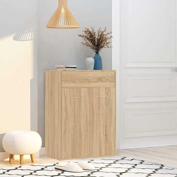 vidaXL Schoenenkast 60x35x84 cm bewerkt hout sonoma, Huis en Inrichting, Verzenden, Nieuw