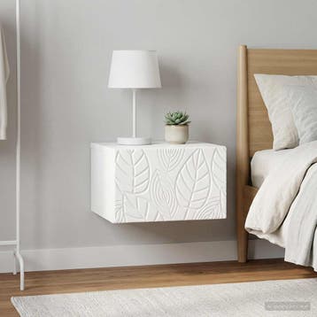 vidaXL Wandmontage Zijtafel 2 st Hoogglans Wit 34,5 x 33 x, Minder dan 45 cm, Verzenden, Nieuw, Minder dan 55 cm