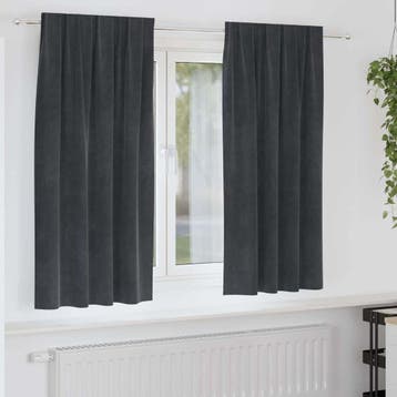 vidaXL Gordijnen 2 st Lichtgrijs 140 x 175 cm fluweel, Verzenden, Nieuw