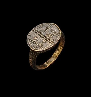 Byzantijns Brons Versierde ring - 25 mm (Zonder, Antiek en Kunst