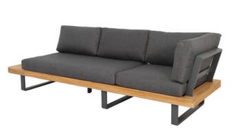 Manhattan hoek loungeset 3 delig aluminium teak, Ophalen of Verzenden, Nieuw