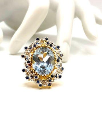 Zonder minimumprijs - Statement ring - 9 kt. Geel goud,
