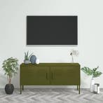 vidaXL Tv-meubel 105x35x50 cm staal olijfgroen, 100 tot 150 cm, Verzenden, Nieuw, Minder dan 100 cm