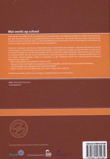 Wat werkt op school 9789461181435 Robert J. Marzano, Verzenden, Gelezen, Robert J. Marzano