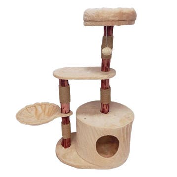 Krabpaal Nuno Natural wood Beige (Krabpalen, Katten), Verzenden, Nieuw, Krabpaal