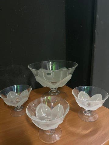 J. G. Durand - Dessertservies (4) - Kristal