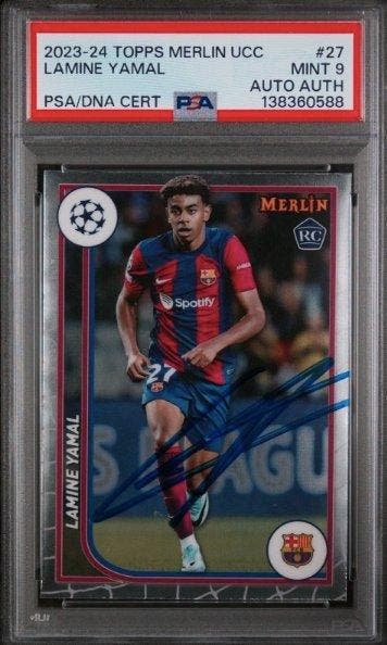 2023 Topps Merlin Lamine Yamal #27 Hand Signed - Rookie Card, Nieuw