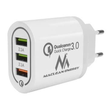 USB oplader - Quick Charge 3.0 - 3 poorten, Ophalen of Verzenden, Nieuw