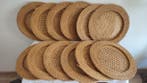 Onderbord (12) - Zeer grote borden - Bamboe, canework,