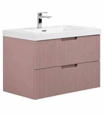 Badkamermeubel Set Thermis 80cm Roze Badmeubel, Verzenden, Nieuw, Wastafelkast