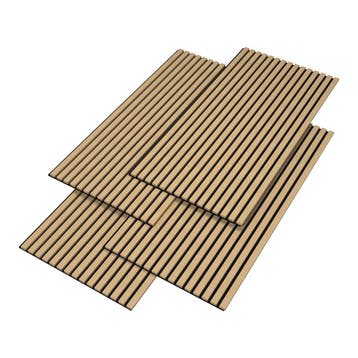 [NEU.HOLZ] Akoestisch Wandpaneel Vang set van 4 mdf 2,88 m², Doe-het-zelf en Verbouw, Platen en Panelen, Verzenden, Nieuw