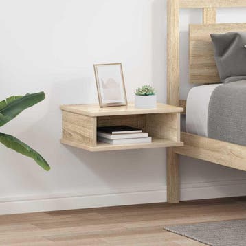 vidaXL Nachtkastje 2 st Sonoma Eiken 40 x 31 x 15 cm Bewerkt, Minder dan 45 cm, Verzenden, Nieuw, Minder dan 55 cm