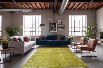 Geel vintage - Vloerkleed - 255 cm - 165 cm - met, Nieuw