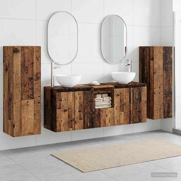vidaXL Badkamermeubelset 5 st Oud hout 33 x 34,5 x 100 cm, Verzenden, Nieuw