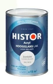 Histor Perfect Finish hoogglans acryl lak Zonlicht RAL 9010, Verzenden, Nieuw