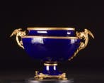 Neoclassicistische kobaltblauwe porseleinen Coupe / Bowl met, Antiek en Kunst, Antiek | Meubels | Stoelen en Banken