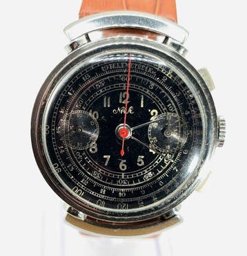 Compagnie des Montres Nave SA - NAVE - Stahl Chrono - Kal., Nieuw