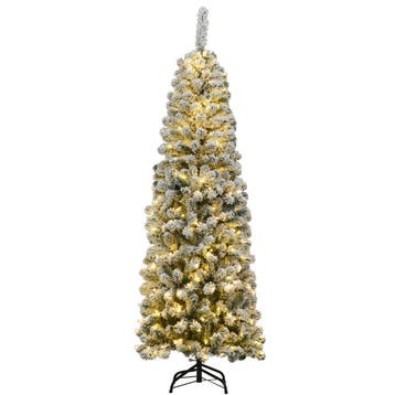 2dekans | Coast Besneeuwde Slim Kunstkerstboom met LED, Ophalen of Verzenden, Zo goed als nieuw