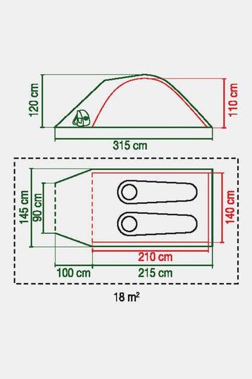 Coleman Darwin 2+ Blackout Compacte Koepeltent 2 Personen, Ophalen of Verzenden, Nieuw, Tot en met 2