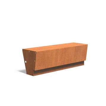 Cortenstaal keerwand met zitrand 150x45x50cm - Revert, Nieuw, Minder dan 25 cm, Border