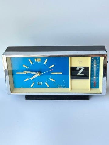 Wekker - mécanique Space Age avec calendrier à clapets et