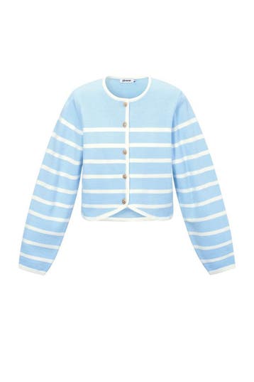 Dames Gebreid Vest met Strepenpatroon | Kort Model |, Verzenden, Nieuw