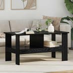 vidaXL Salontafel Zwart Eiken 90 x 50 x 45 cm Bewerkt hout, Verzenden, Nieuw, 50 tot 100 cm, Minder dan 50 cm