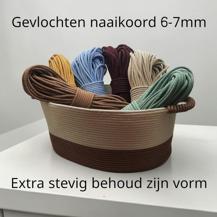 Naaikoord voor manden, tassen en placemats, Ook Workshops, Hobby en Vrije tijd, Naaien en Fournituren, Nieuw, Overige typen, Ophalen of Verzenden