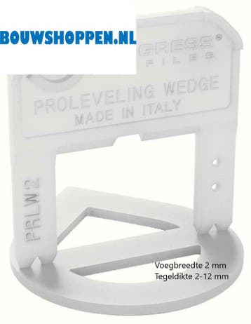 Tegel Level Clips 2 mm zak a 200 stuks, Ophalen of Verzenden, Nieuw
