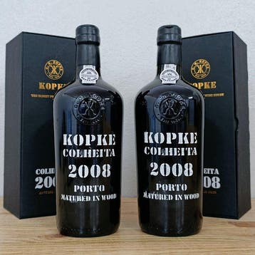 2008 Kopke - Colheita Port, Tawny - Porto - 2 Flessen (0.75, Nieuw