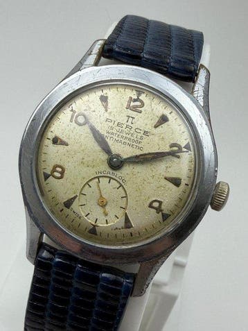 Pierce – Military Style – 15 Jewels – Incabloc – Manual Wind, Sieraden, Tassen en Uiterlijk, Horloges | Heren, Nieuw