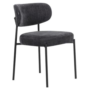 Stoel | Stof/Metaal | Antraciet | Zwart Frame | Indoor |, Zakelijke goederen, Horeca | Keukenapparatuur, Verzenden, Nieuw in verpakking