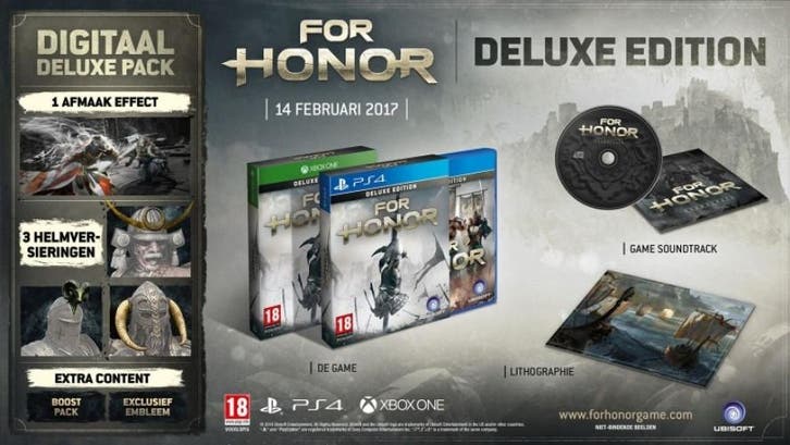 For Honor Deluxe Edition (PlayStation 4), Spelcomputers en Games, Games | Sony PlayStation 4, Gebruikt, Vanaf 12 jaar, Verzenden