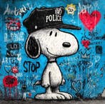 ERIC BRUMETTE - SNOOPY POLICE - Toile L, Antiek en Kunst