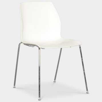 Kastel Kalea designkantinestoel - Wit, Ophalen of Verzenden, Nieuw