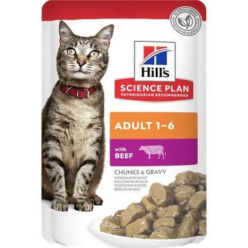 Hills Adult nat kattenvoer met rund maaltijdzakje multip..., Dieren en Toebehoren, Dierenvoeding, Verzenden, Kat
