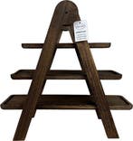 2dekans | Ceruzo Etagere Plataan Hout - 3 Lagen - Hoogte 42, Ophalen of Verzenden, Zo goed als nieuw