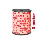 5m Sierlint roze met rood tekst MAMA (Sierlint en Decoratie), Ophalen of Verzenden, Nieuw