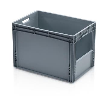 Magazijnbak 600x400x420mm met grijpopening, stapelbaar,, 40 tot 60 cm, 50 tot 75 cm, Ophalen of Verzenden, 35 tot 50 cm