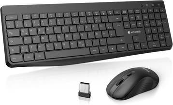 Draadloos Toetsenbord & Muis QWERTZ | Retourdeal 32% Korting, Ergonomisch, Ophalen of Verzenden, Draadloos, KOORUI