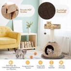 2dekans | Coast kleine katboom met grot en natuurlijke sisal, Ophalen of Verzenden, Zo goed als nieuw