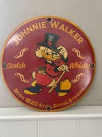 Vintage metalen whiskybord met Dagobert Duck – Johnny Walker, Nieuw