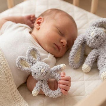 Konijn Rammelaar en Baby Knuffel Haken - Haakpret Anja Too, Ophalen of Verzenden, Nieuw