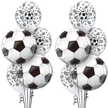 Voetbal party set XXL zwart/wit 152-delig, Verzenden, Nieuw, Overige typen