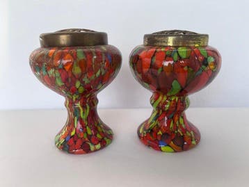 Kralik - Vaas (2) - Spatterglas - Art Deco