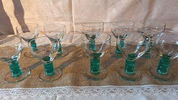 Drinkglas (10) - Uraniumglas, Antiek en Kunst