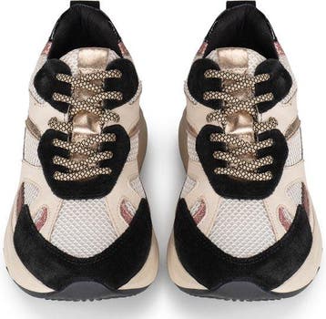 PS Poelman  - Maat 38 - CIBEL Dames Sneakers - Zwart met, Verzenden, Nieuw